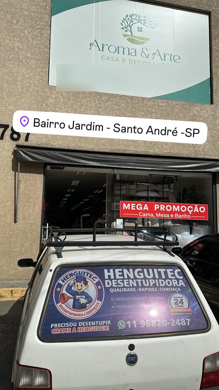 Equipe Henguitec atendendo loja no Bairro Jardim, em Santo André